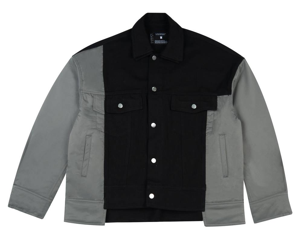 ELEVATA CASUAL COLORBLOCKED DENIM JACKET