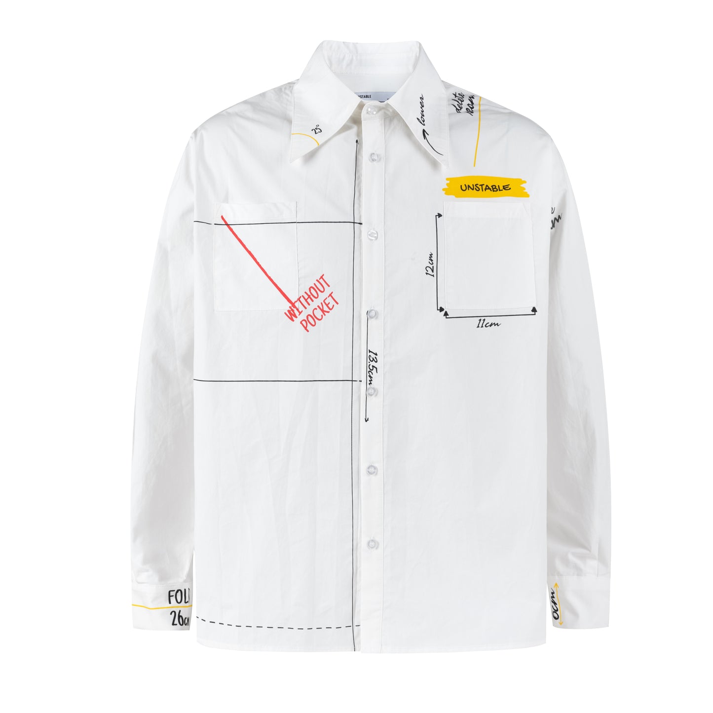 UNSTABLE INCOMPLETE PRINT SHIRT