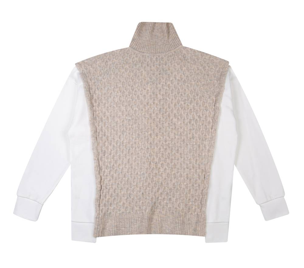 ELEVATA SPLICING LONG SLEEVE HIGHNECK KNITWEAR SWEATER